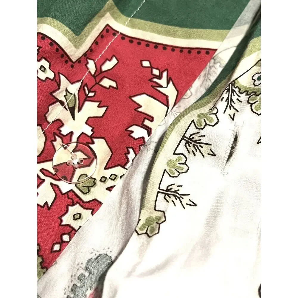 Pottery Barn King Duvet Cover ASHTON Organic Cotton White Hot Pink Green Boho